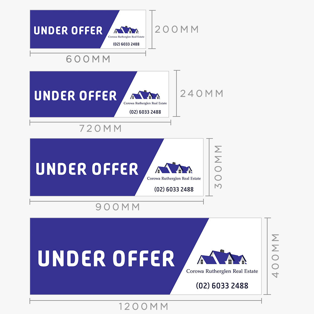 Under Offer Sticker (Rectangle) - Corowa Rutherglen Real Estate