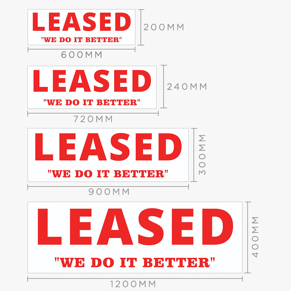 Leased Sticker (Rectangle) - Burns and Burns