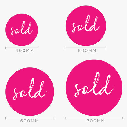 Sold Sticker (Round) - Pink_Broadcast Matter: size options