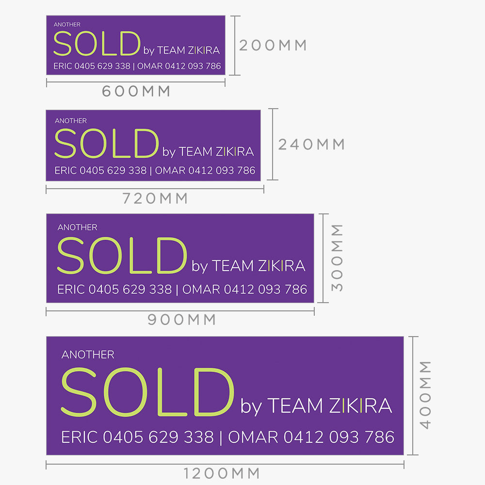 SOLD Sticker (Rectangle) - ZIKIRA Real Estate