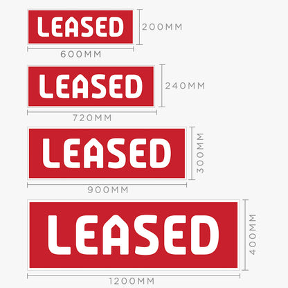 Leased Sticker (Rectangle): size options