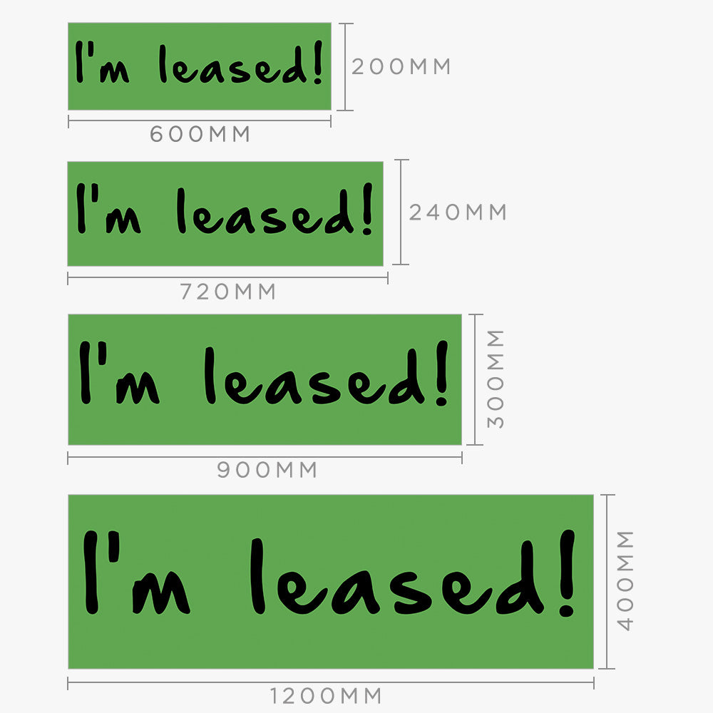 Leasing Sticker LEASED Sticker - I'm Leased (Rectangle) - Andriessen Property – Real ...