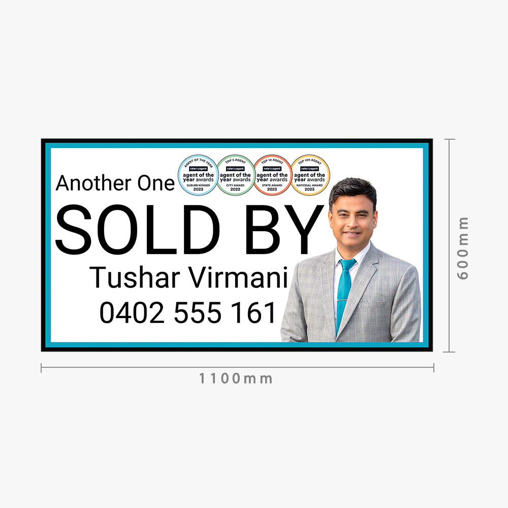 Custom Sold by Sticker (Rectangle) - Your Property Expert