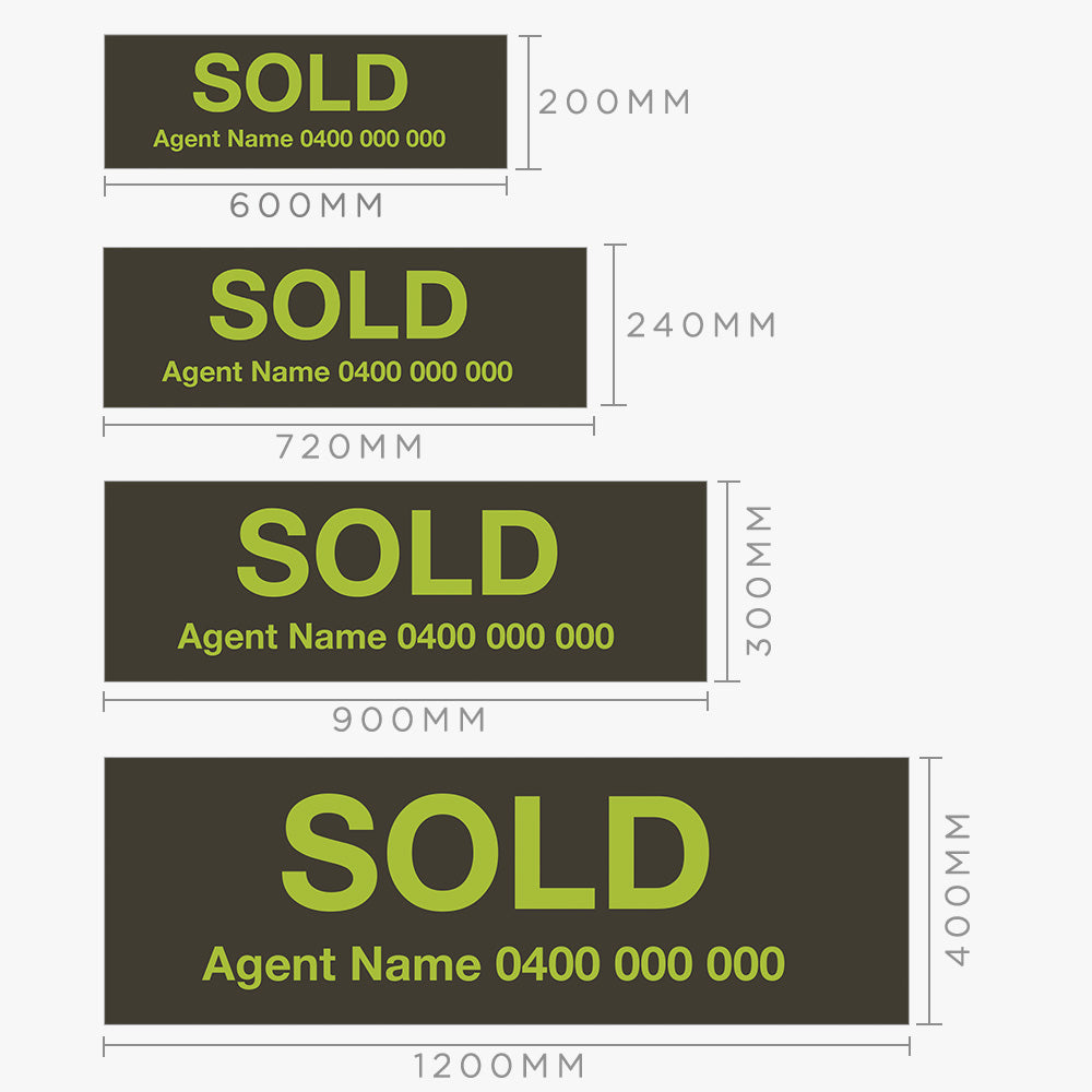 Sold Sticker with agent info (Rectangle) - Response