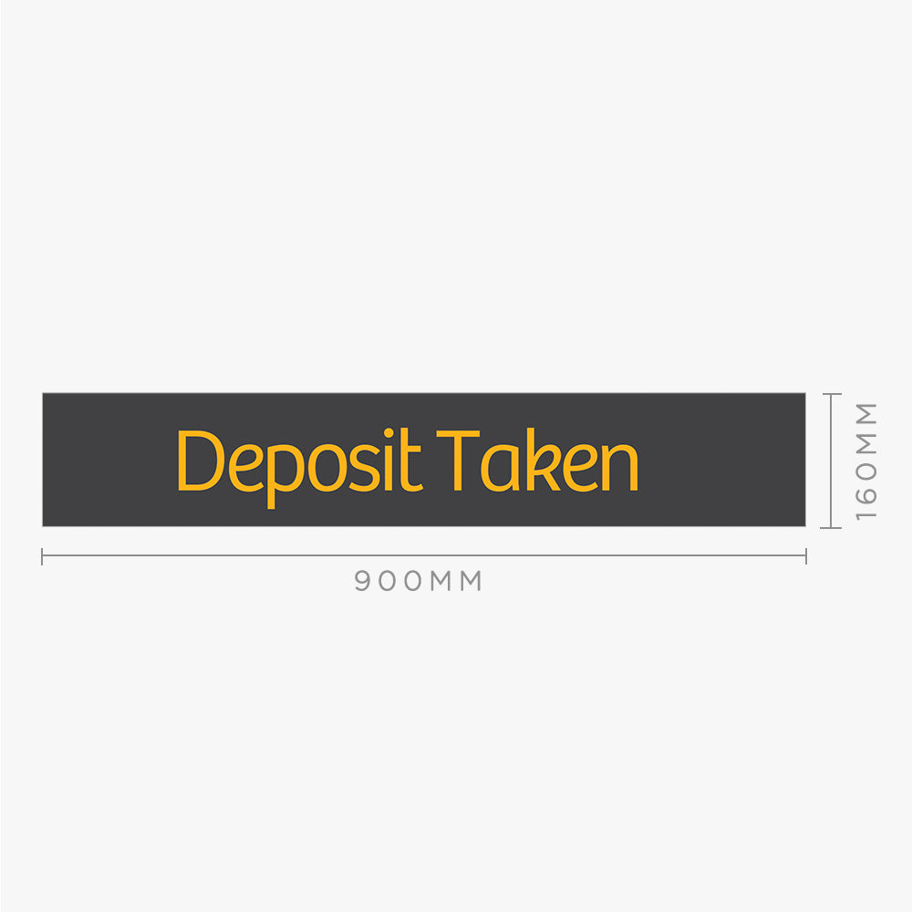 Deposit Taken Sticker (Rectangle) - Raine & Horne - Slim