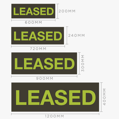 Leased Sticker (Rectangle) - Response: size options