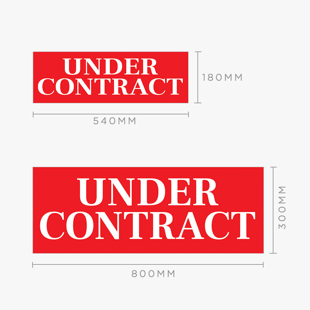 Under Contract Sticker (Rectangle) - Frank Ruhl Libre