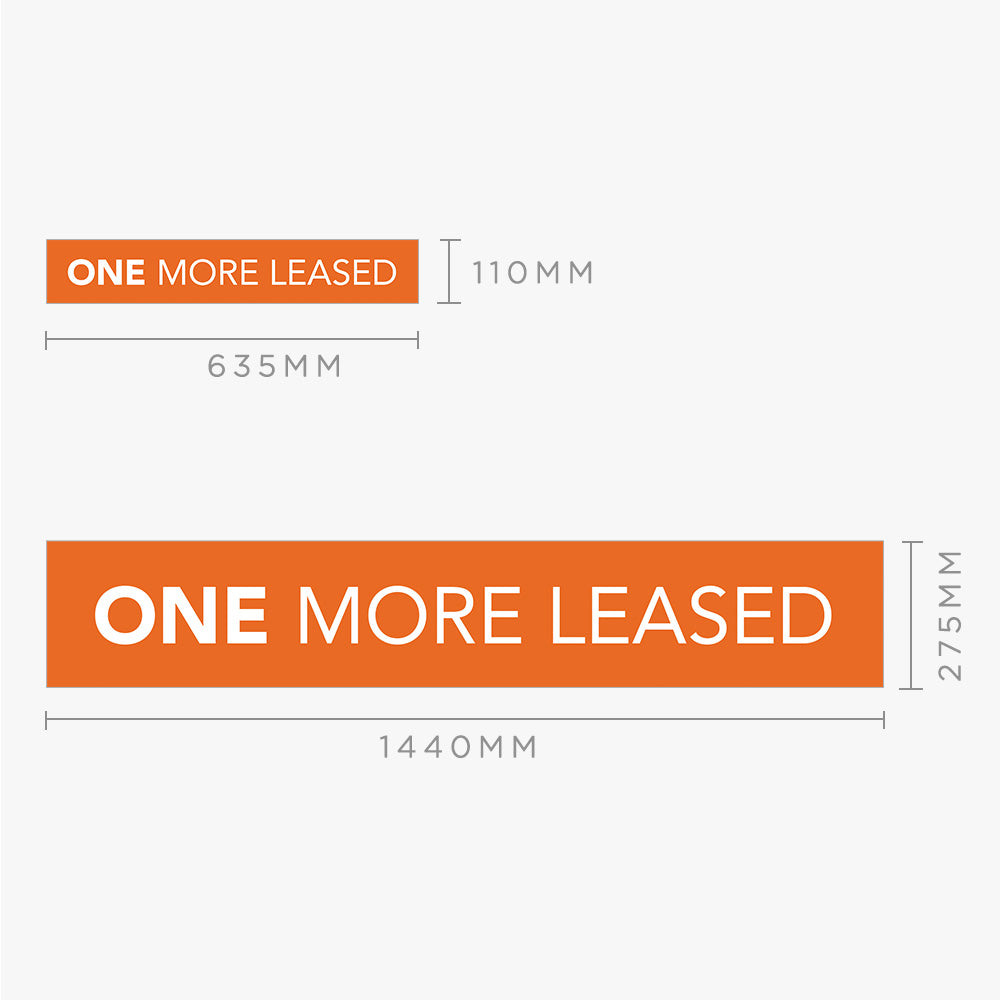 Leased Sticker - One More Leased (Rectangle) - One Agency