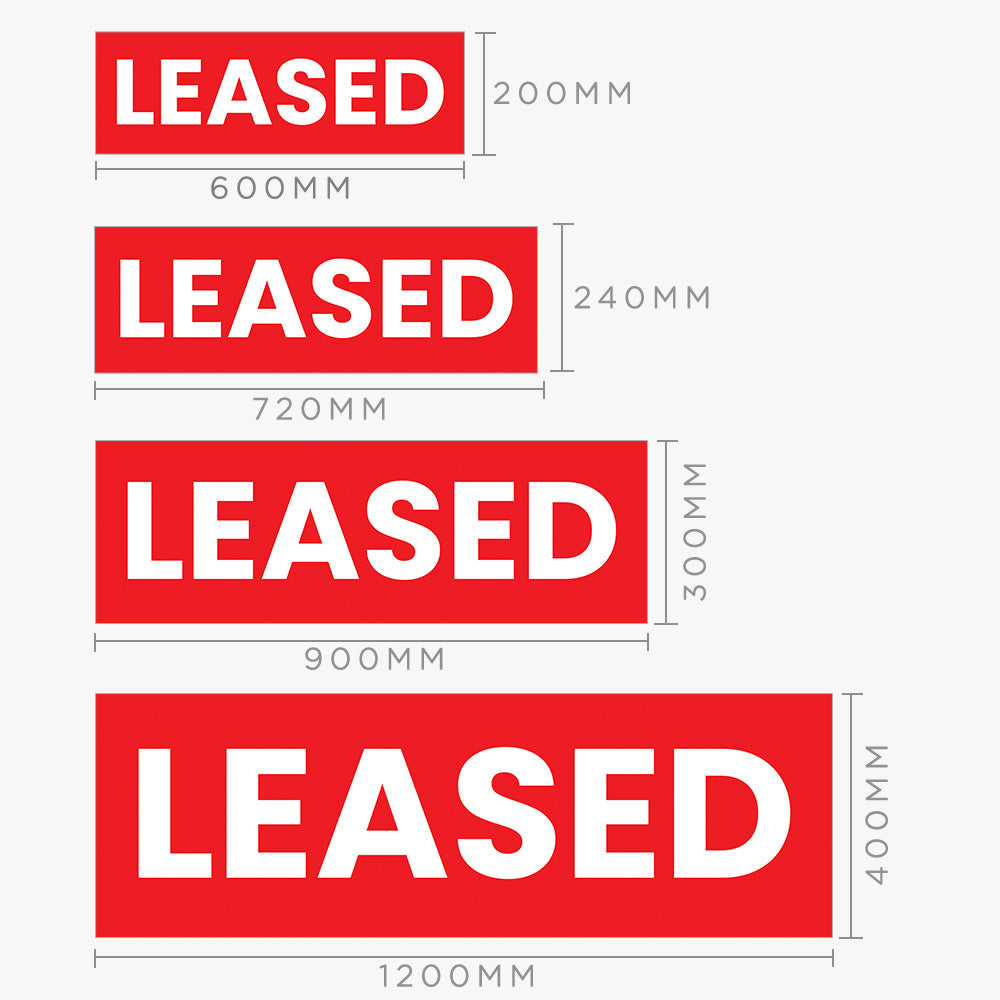 Leased Sticker (Rectangle) - LJ Hooker