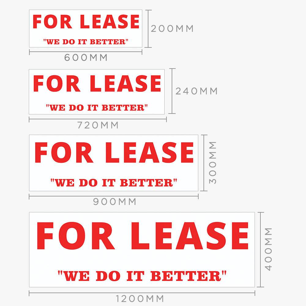 For Lease Sticker (Rectangle) - Burns and Burns