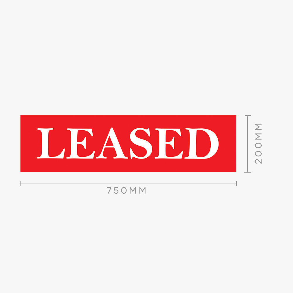 Leased Stickers - First National (Rectangle) Large