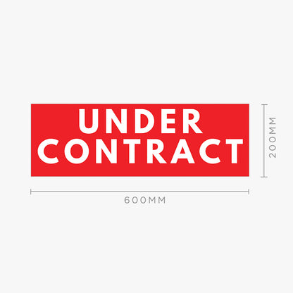 Generic Under Contract Sticker (Rectangle): size options