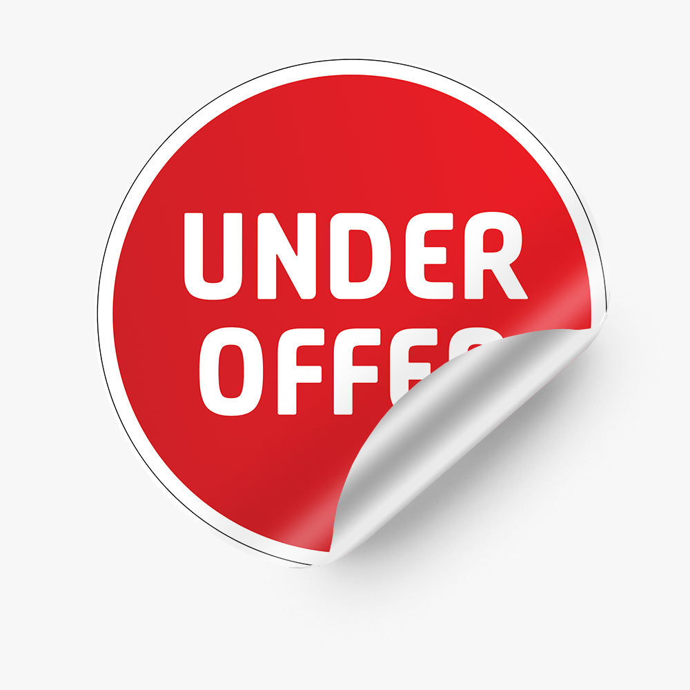 Under Offer Sticker (Round) - Red Gradient with White Border - Professionals