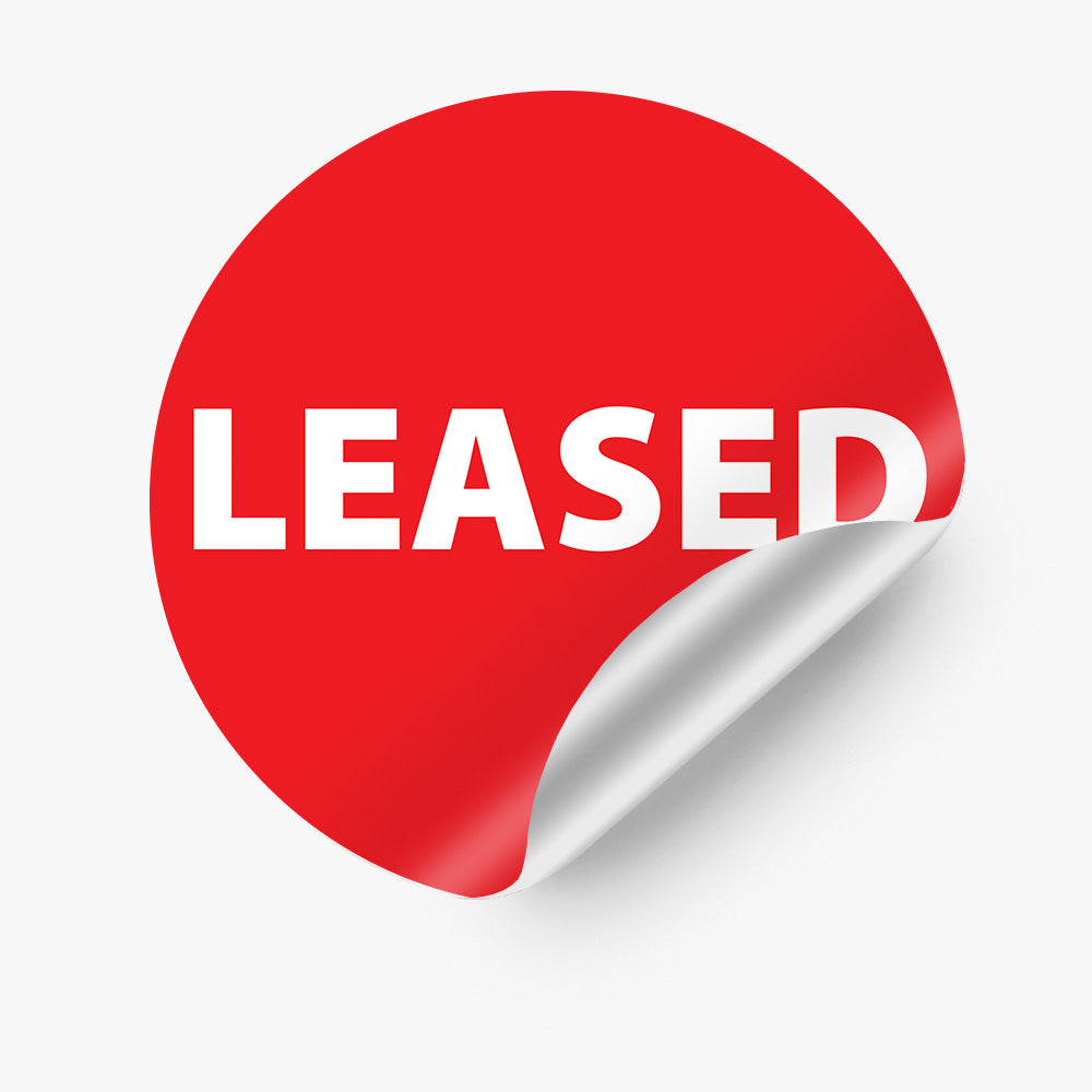 Generic LEASED Sticker (ROUND) - Red