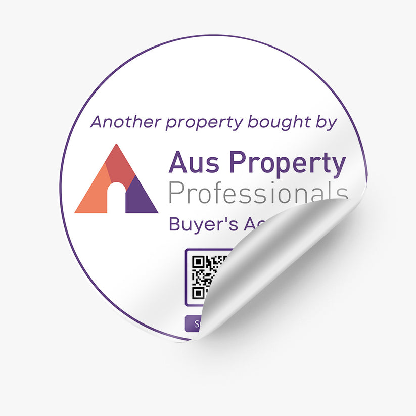 Sticker Poperty Asset Bought By Sticker (Round)- Aus Property Professionals – Real Stickers