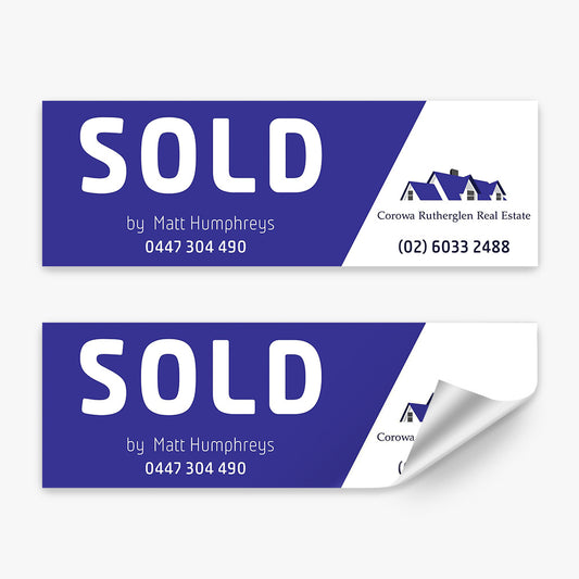Sold by Sticker (Rectangle) - Corowa Rutherglen Real Estate - Matt