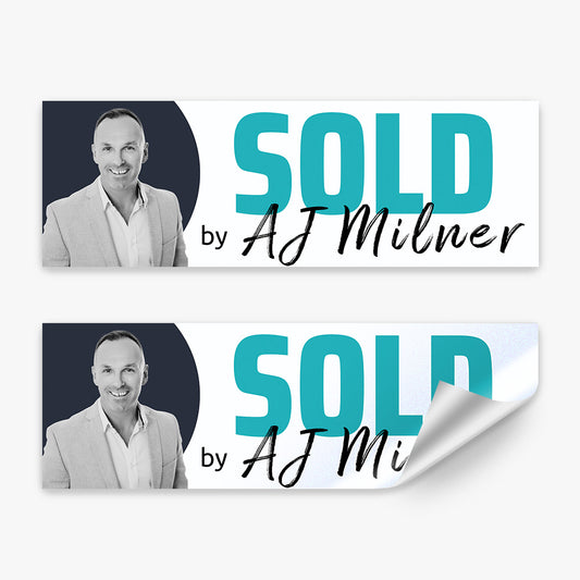 SOLD by AJ Milner Sticker (Rectangle) - Aura Property