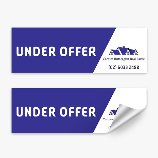 Under Offer Sticker (Rectangle) - Corowa Rutherglen Real Estate