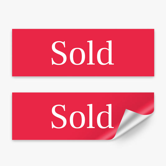 Sold Sticker (Rectangle) - R&W
