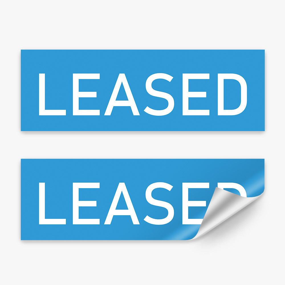 Leasing Sticker Leased Sticker (Rectangle) - Harcourts – Real Stickers