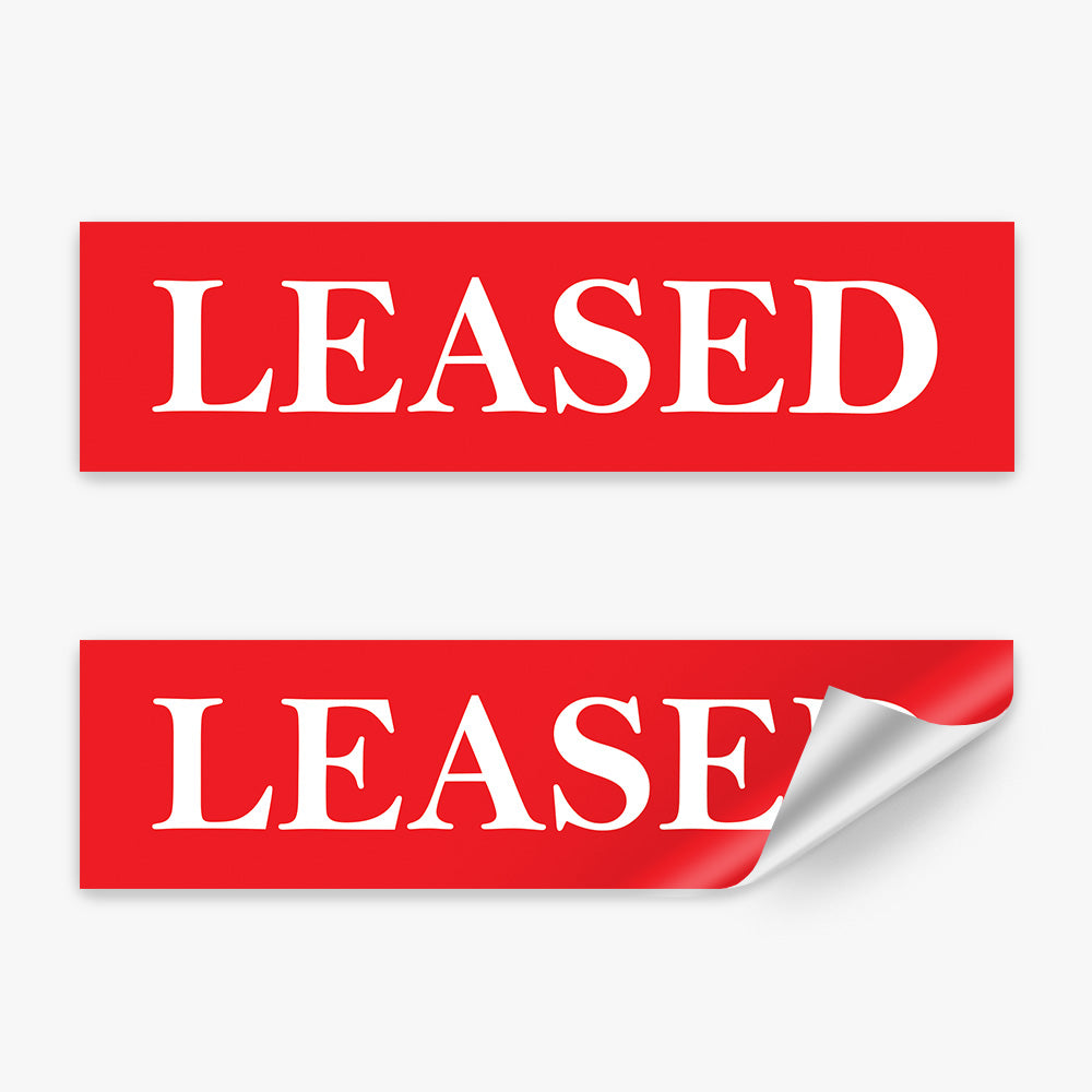 Leasing Sticker Leased Stickers - First National (Rectangle) Large – Real Stickers