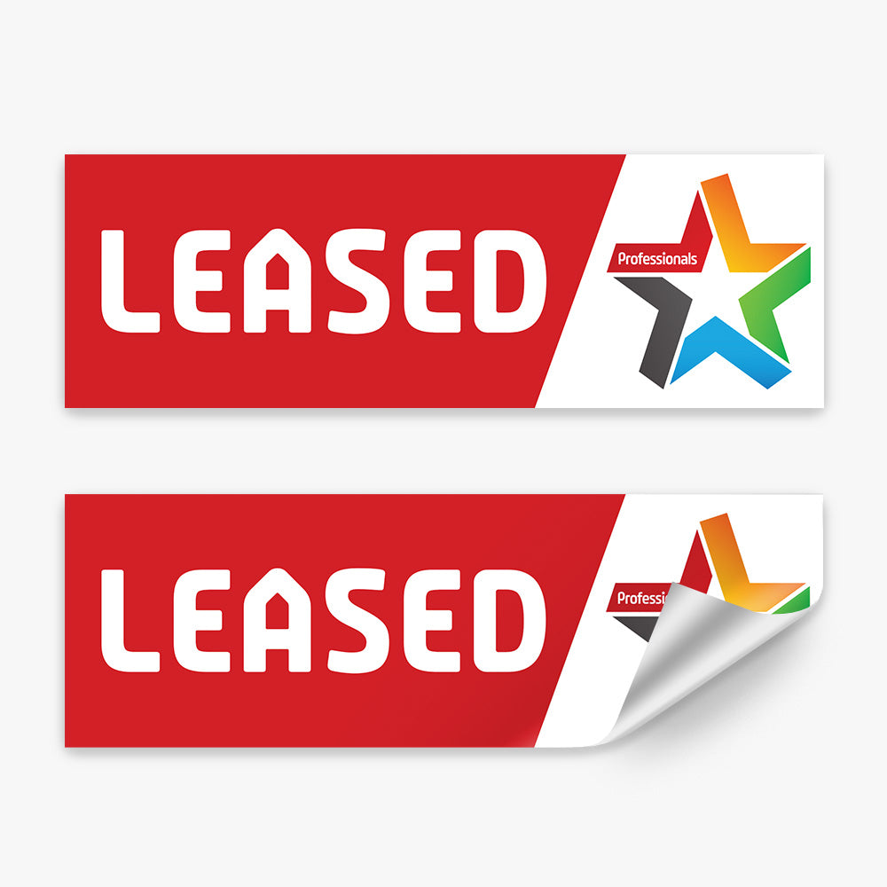 Leased Sticker with Logo (Rectangle) - Professionals