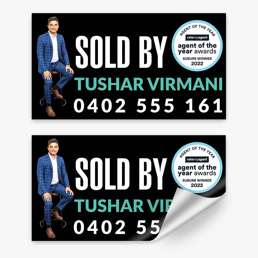 Property Sold Sticker Custom Sold by Sticker (Rectangle) - Your Property Expert – Real Stickers