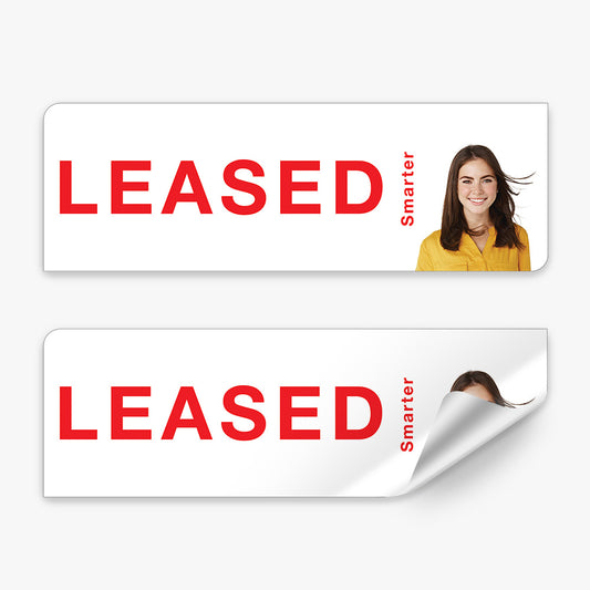 Leased Sticker With Agent Photo (Rectangle) - PRD