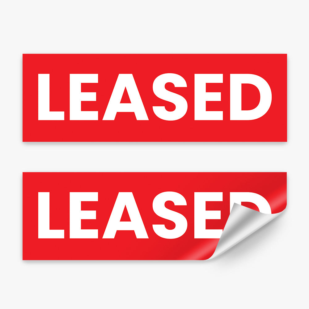 Leased Sticker (Rectangle) - LJ Hooker