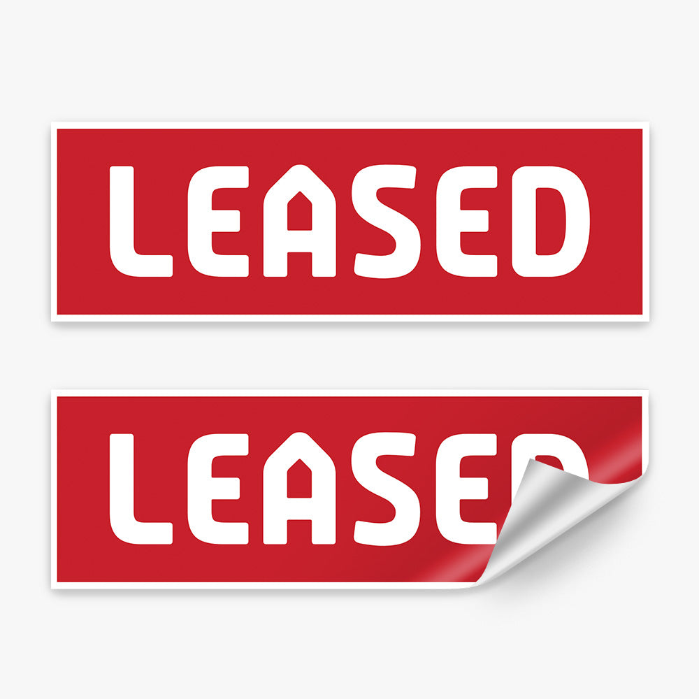 Leasing Sticker Leased Sticker (Rectangle) - Professionals – Real Stickers