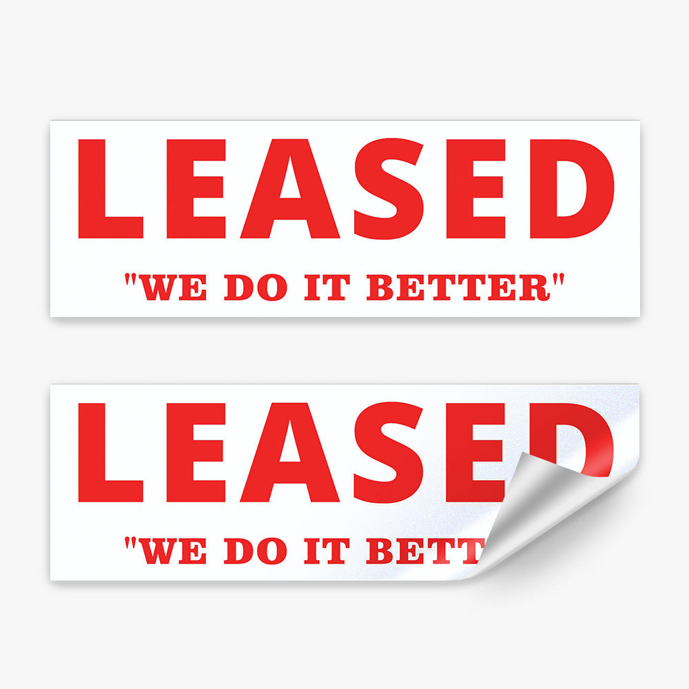 Leased Sticker (Rectangle) - Burns and Burns