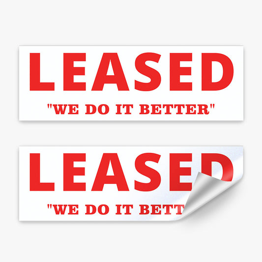 Leased Sticker (Rectangle) - Burns and Burns