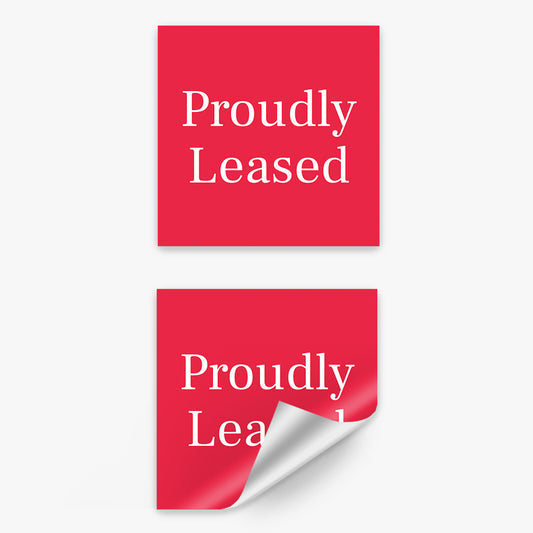 Proudly Leased Sticker (Square) - R&W