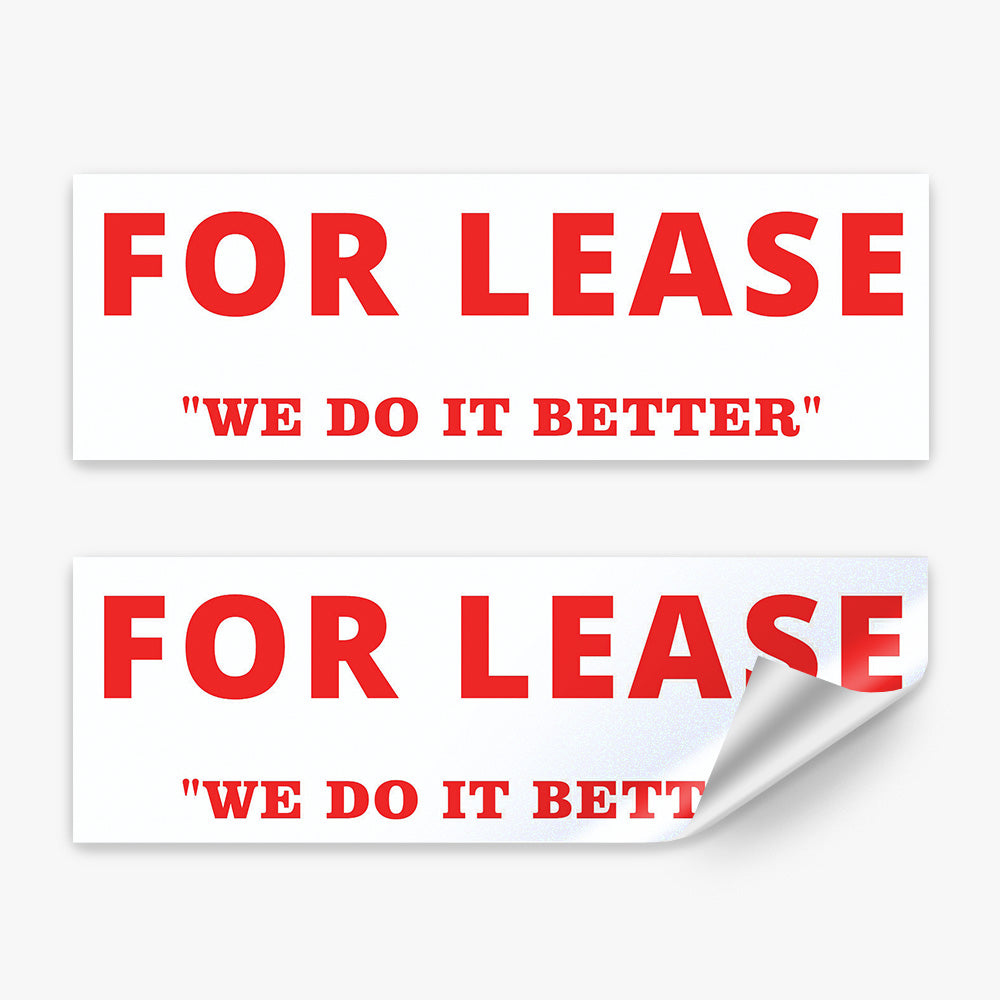 For Lease Sticker (Rectangle) - Burns and Burns