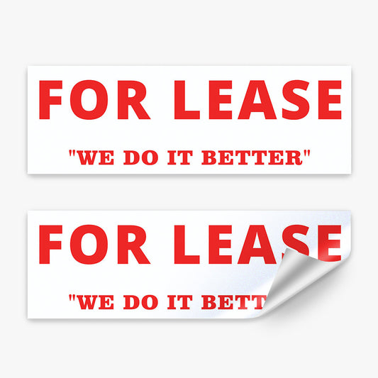 For Lease Sticker (Rectangle) - Burns and Burns