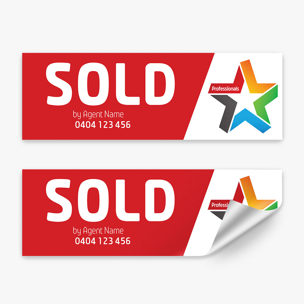 Sold by Sticker with Logo (Rectangle) - Professionals – Real Stickers