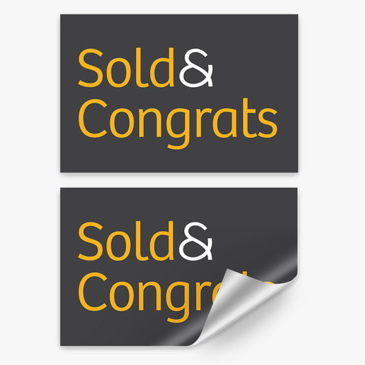 Sold & Congrats Sticker (Rectangle) - Raine & Horne