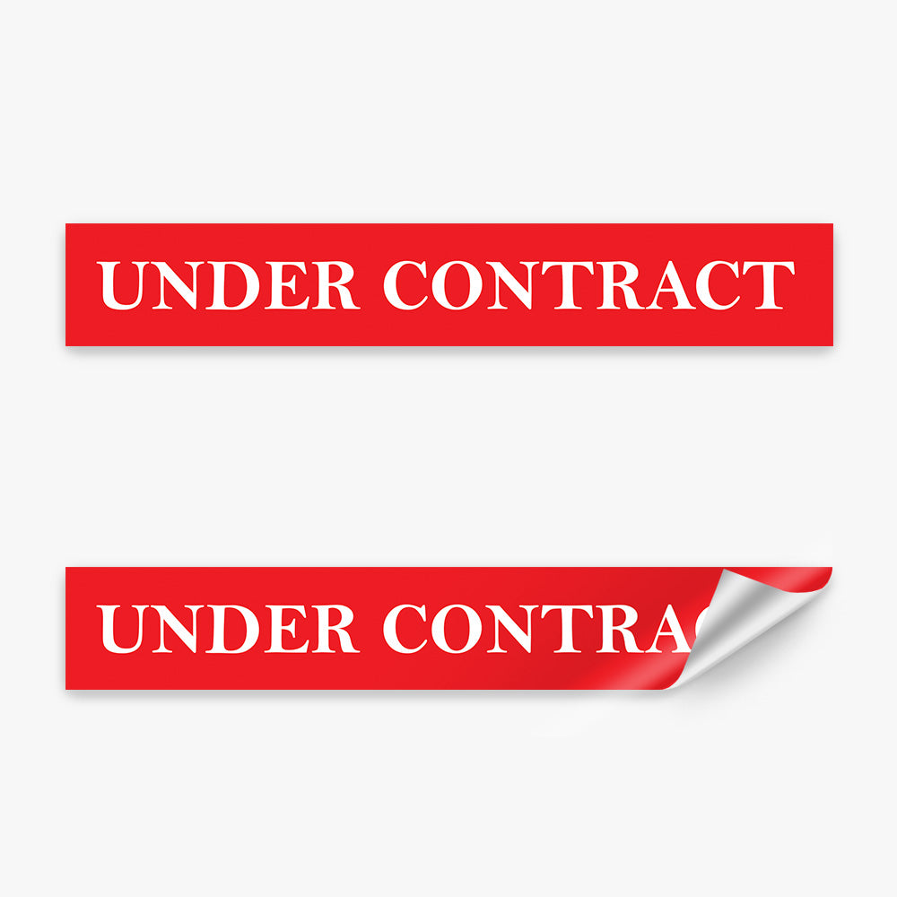 Under Contract Stickers - First National (Rectangle) - Slim