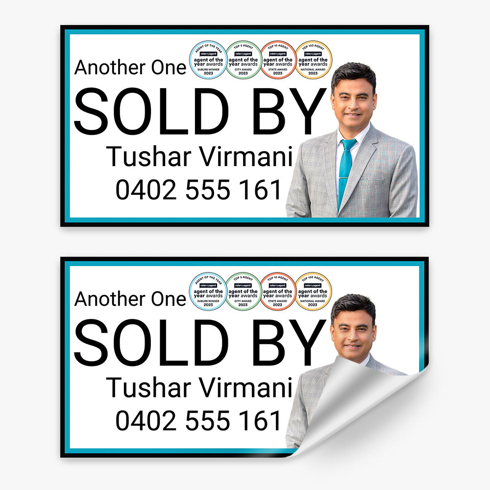Custom Sold by Sticker (Rectangle) - Your Property Expert – Real Stickers
