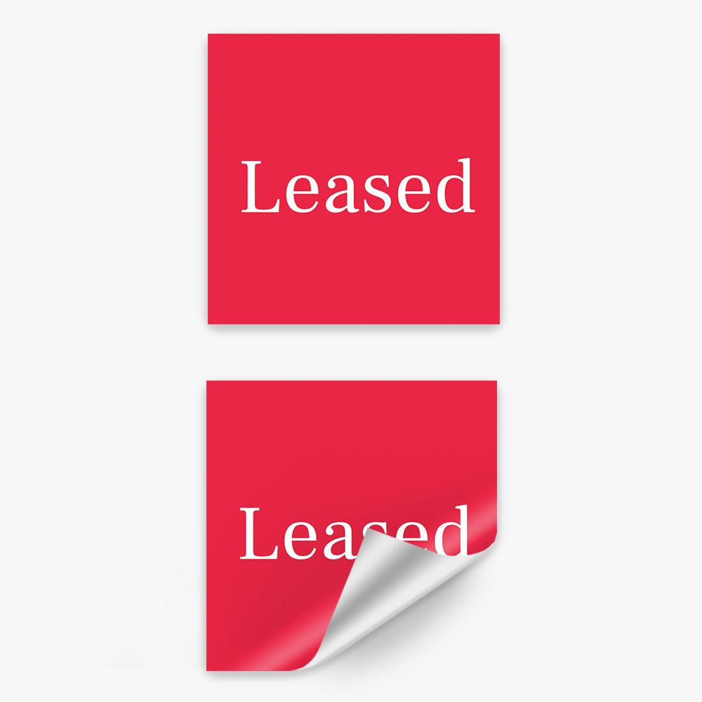 Leasing Sticker Leased Sticker (Square) - R&W – Real Stickers