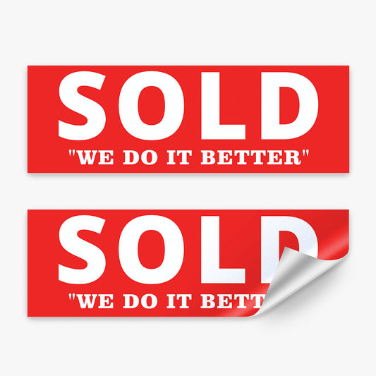SOLD Sticker (Rectangle) - Burns and Burns