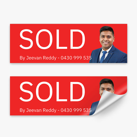 SOLD by Jeevan Reddy Sticker (Rectangle) - New Era Real Estate