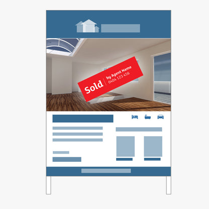 Sold Sticker with Agent Details (Rectangle) - LJ Hooker: how to apply it
