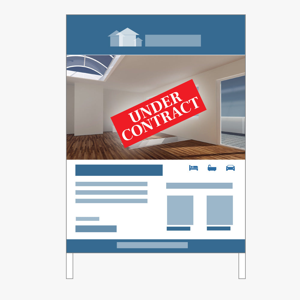 Under Contract Sticker (Rectangle) - Frank Ruhl Libre