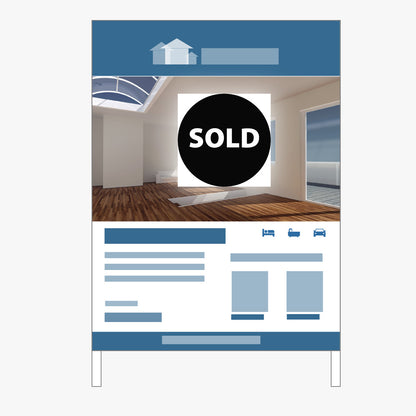 Sold Sticker (Round) (Black) - Zoom Real Estate: how to apply it