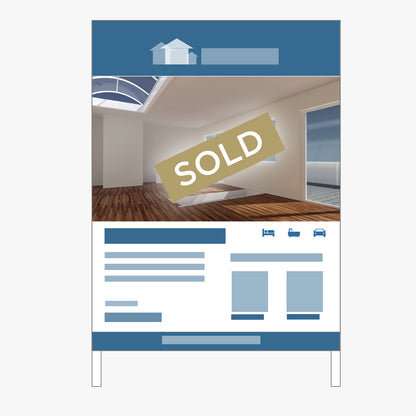 Sold Stickers - Century 21 (Rectangle): how to apply it