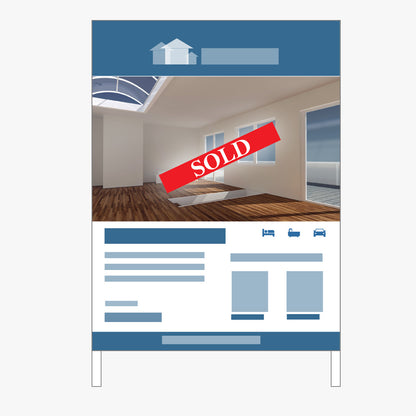 Sold Stickers - First National (Rectangle) - Slim: how to apply it