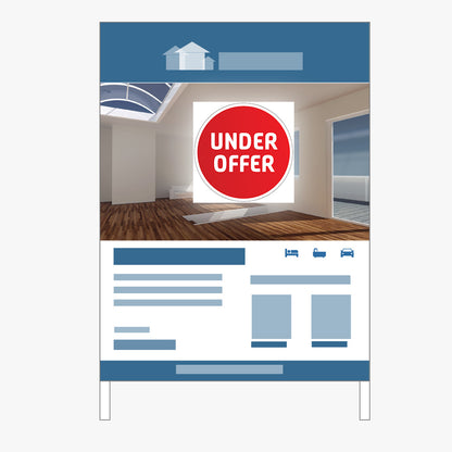 Under Offer Sticker (Round) - Red Gradient with White Border: how to apply it