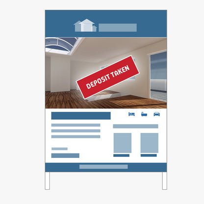 Deposit Taken Sticker (Rectangle): how to apply it