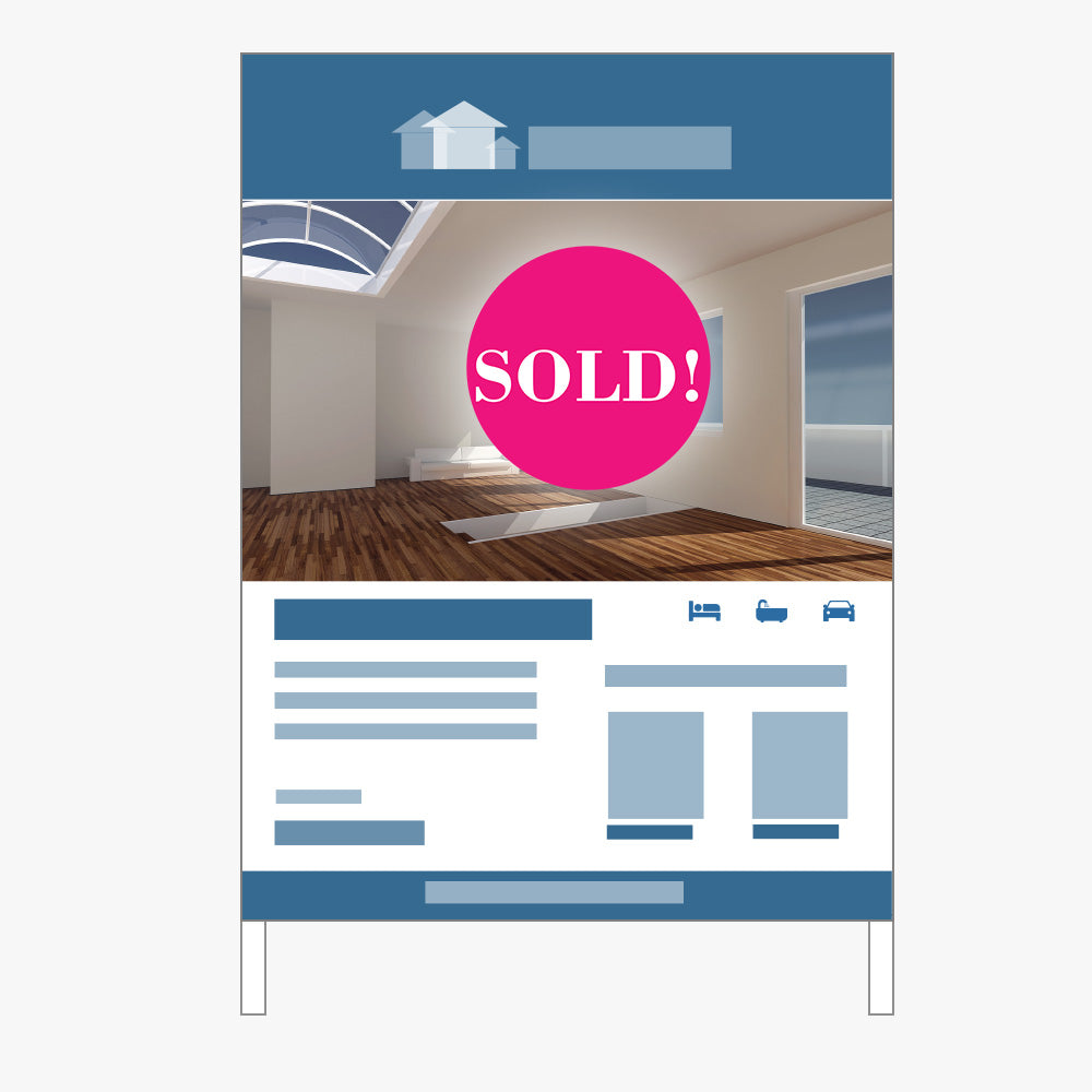 Sold Sticker (Round) - Pink_Bodoni